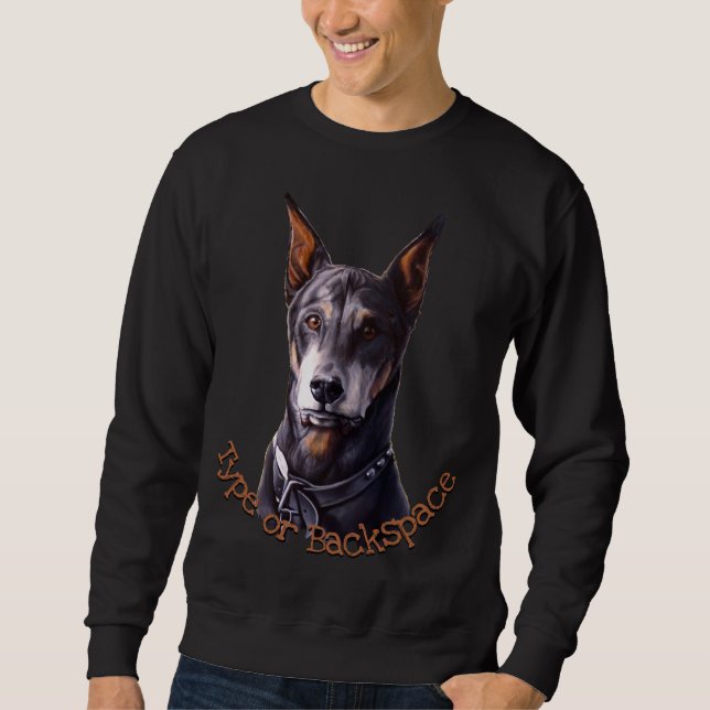 Doberman Sweatshirts Personalisiert Dog Art Shirts (Vorderseite)