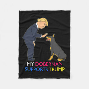 Doberman unterstützt Trump-Geschenk Doberman Pinsc Fleecedecke