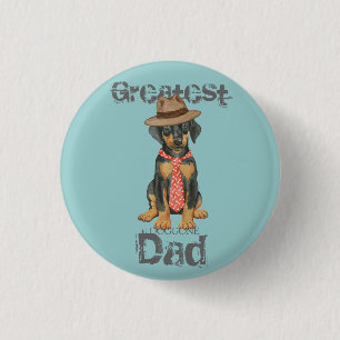 Doberman Vater Button
