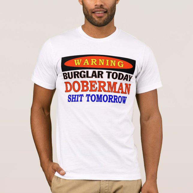 DOBERMAN WARNING T-Shirt (Vorderseite)