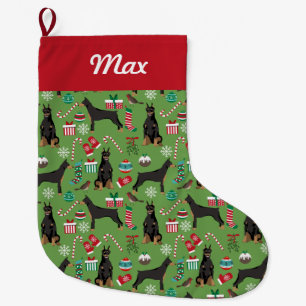 Doberman-Weihnachten-Strumpf Großer Weihnachtsstrumpf