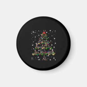 Doberman Weihnachtsbaum bedeckt durch Blitzlicht Magnet