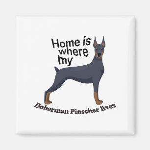 Doberman Zuhause Magnet