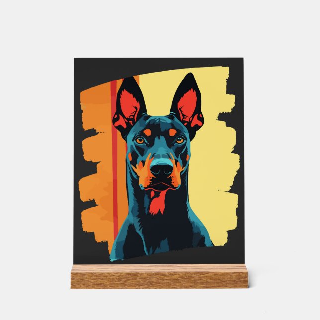 Dobermann Acrylschild (Vorderseite)