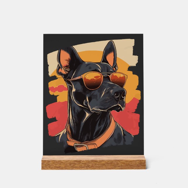 Dobermann Acrylschild (Vorderseite)