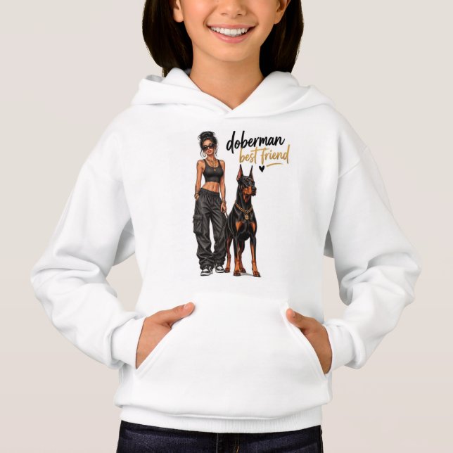 Dobermann Bester Freund Hoodie (Vorderseite)