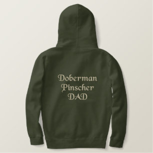 Dobermann DAD-Geschenke Bestickter Hoodie