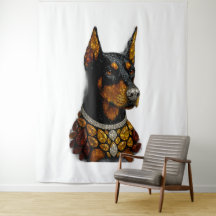 Dobermann-Edelstein-Mosaik Luxus-Kunst