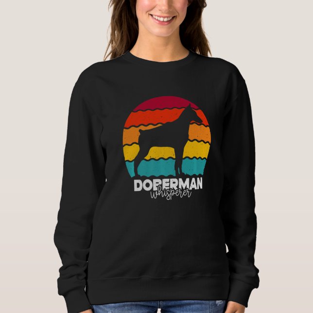 Dobermann-Flüsterer Retro Vintage Premium Sweatshirt (Vorderseite)