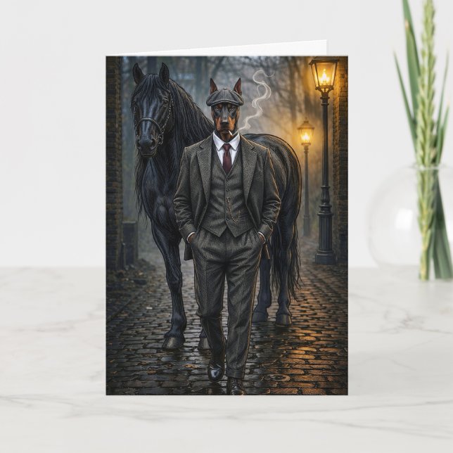 Dobermann Gangster Blank  Karte (Vorderseite)