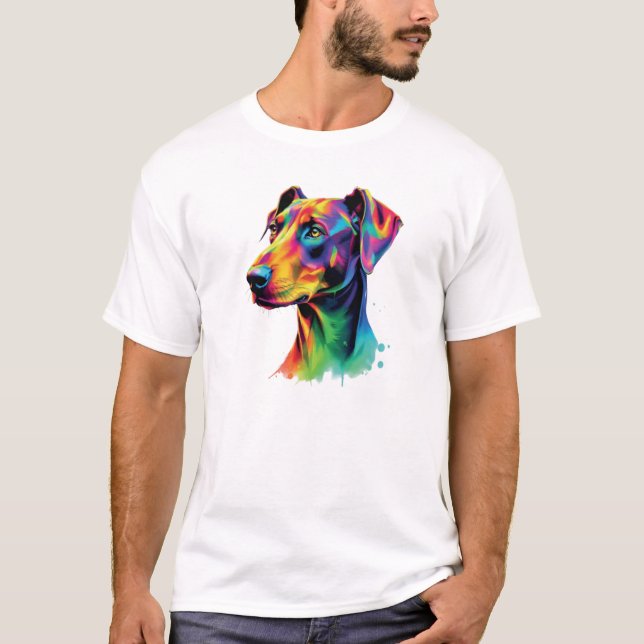 Dobermann-Halter T-Shirt (Vorderseite)
