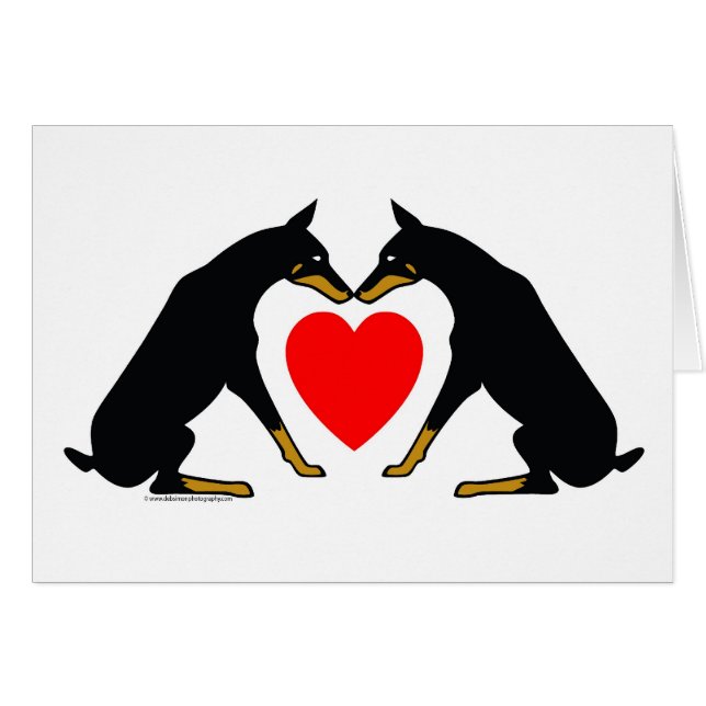 Dobermann-Herz (Vorderseite (Horizontal))