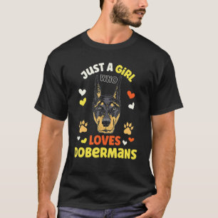 Dobermann-Hund für Frauen Kinder Mädchen die Dober T-Shirt