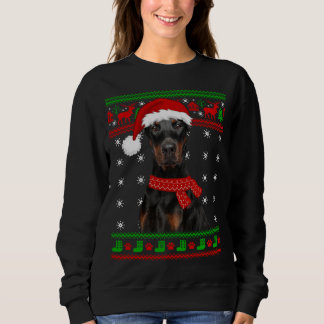 Dobermann-Hund hässlicher Sweater Weihnachten Welp Sweatshirt