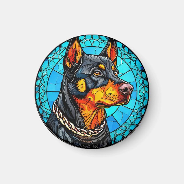 Dobermann Hund Magnet (Vorne)