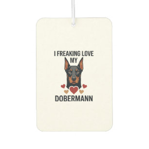 Dobermann Hund mit roten Herzen_1 Autolufterfrischer