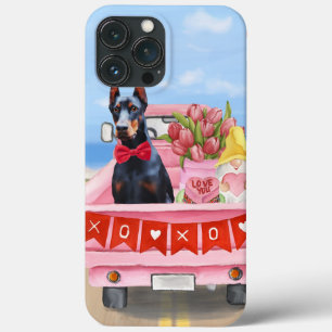 Dobermann-Hund Valentinstag LKW Herzen Case-Mate iPhone Hülle