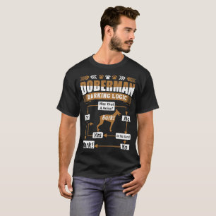 Dobermann-Hundeabstreifenlogik-T-Shirt T-Shirt