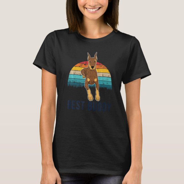 Dobermann-Hunderasse Premium T-Shirt (Vorderseite)