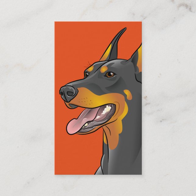 Dobermann-Hundezucht-kundengerechte Visitenkarten Visitenkarte (Vorderseite)