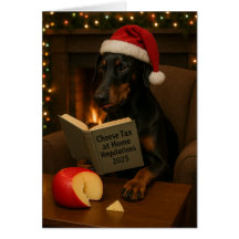 Dobermann 'Käse-Steuer' Weihnachtskarte