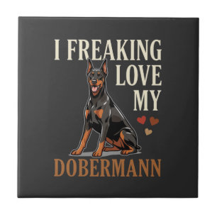 Dobermann Liebe Hundeliebhaber Fliese
