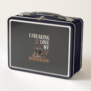 Dobermann Liebhaber Hundeliebhaber Metall Brotdose