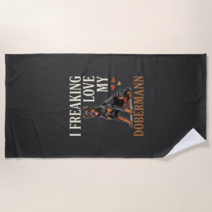 Dobermann Liebhaber Hundeliebhaber Strandtuch