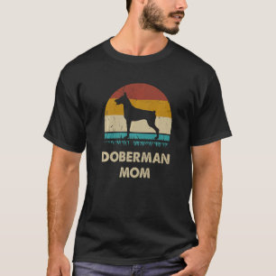 Dobermann-Mama Frauen Dobie Hund Retro Dobie-Mama T-Shirt