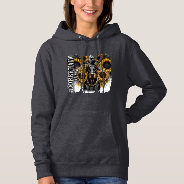 Dobermann Mama Hoodie (Vorderseite)