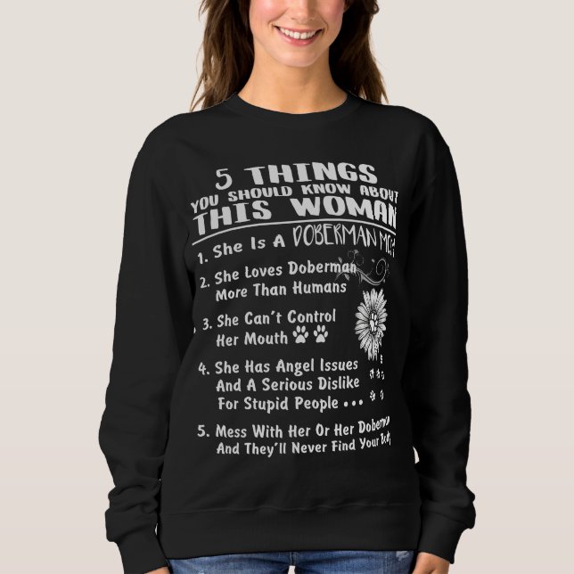 Dobermann-Mama-Sweatshirt-Geburtstags-Hundemutter Sweatshirt (Vorderseite)