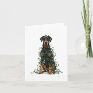 Dobermann Nscher Weihnachten Mir geht's gut Alles Karte