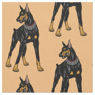 Dobermann oder Doberman Pinscher dog Stoff