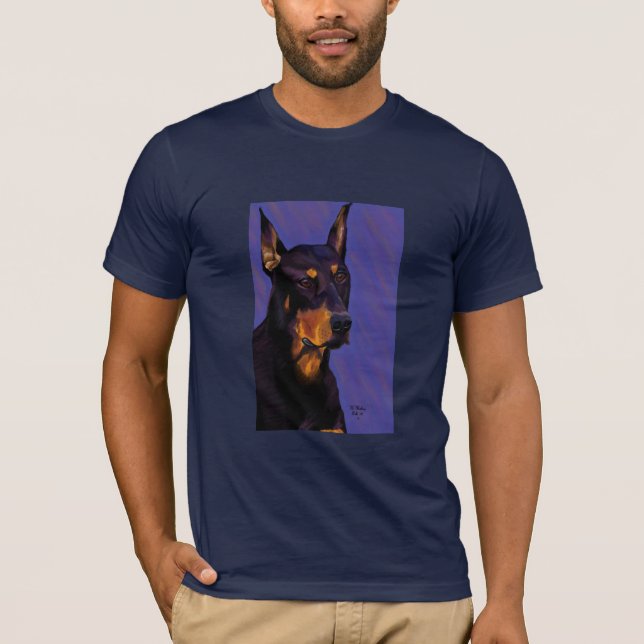 Dobermann OM-T-Stück Marine T-Shirt (Vorderseite)