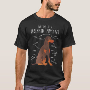 Dobermann Pinscher Anatomie Süße Haustier Hundemam T-Shirt