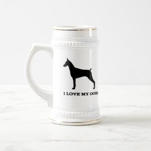 Dobermann Pinscher Bierglas