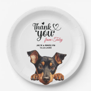 Dobermann Pinscher Hochzeit Danke Pappteller