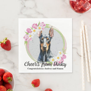 Dobermann Pinscher Hund Hochzeit Servietten Mit Fo