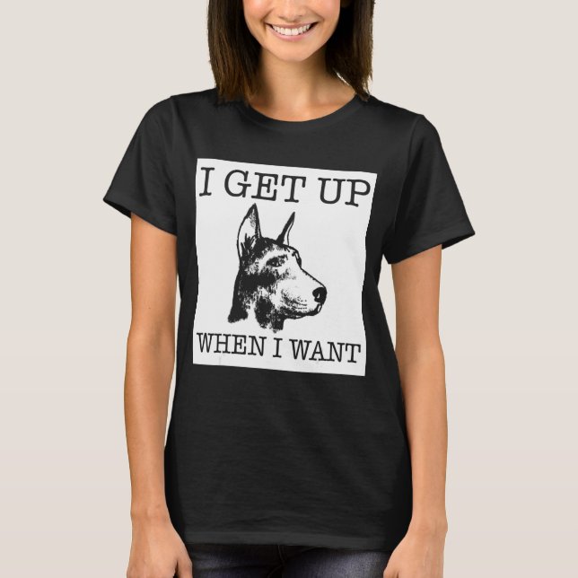 Dobermann Pinscher Hund T-Shirt (Vorderseite)