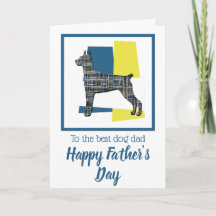 Dobermann Pinscher Hund TriColour Vatertagskarte