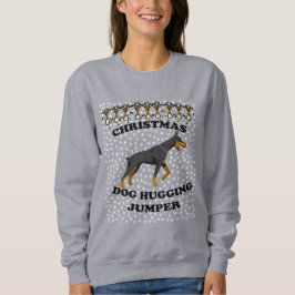 Dobermann Pinscher Hund Weihnachtsgeburt Sweatshirt