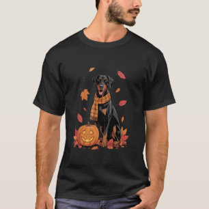 Dobermann Pinscher Hundeliebhaber Kürbis Herbst Th T-Shirt