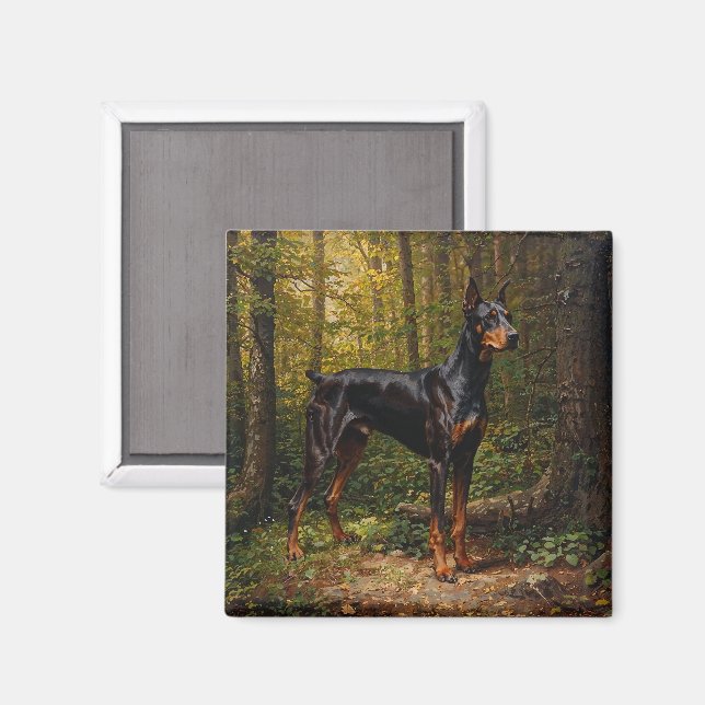 Dobermann Pinscher Magnet (Vorderseite/Rückseite)