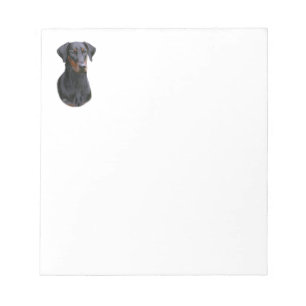 Dobermann Pinscher Natürliches Ohr Notizblock