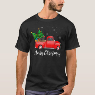 Dobermann Pinscher roter LKW Weihnachtsbaum Xmas D T-Shirt