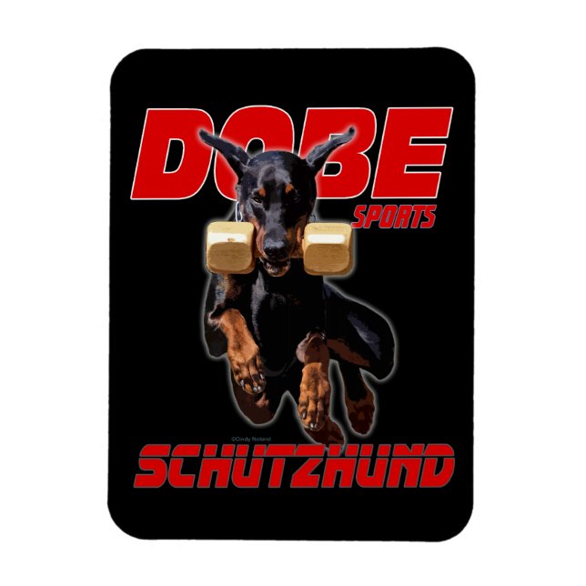 Dobermann Pinscher schutzhund-Jump-Magnet Magnet (Vertikal)