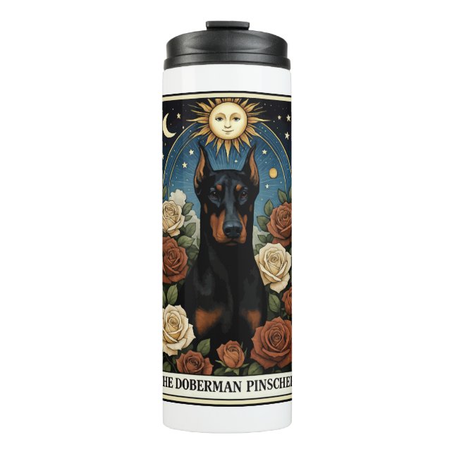 Dobermann Pinscher Thermosbecher (Vorderseite)