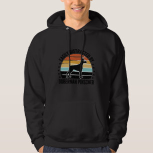 Dobermann Pinscher Vintage-Sonnenuntergang Grafik Hoodie