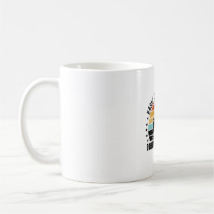 Dobermann Pinscher Vintage-Sonnenuntergang Grafik Kaffeetasse