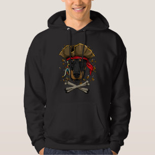 Dobermann Pirate Dog Halloween Piratenflagge Hoodie